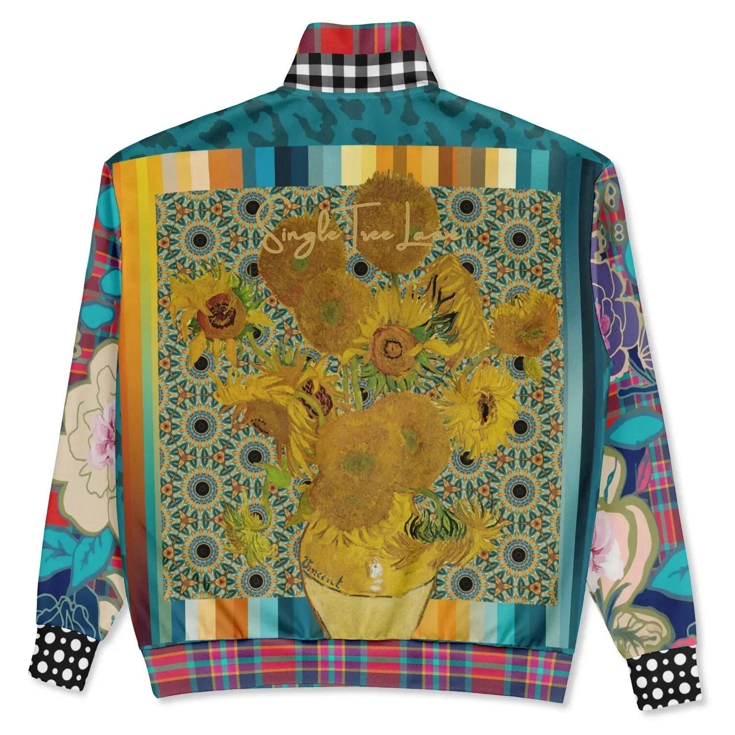 Sunflowers in My 1888 - Van Gogh - Heavyweight Oversized Quarter Zip Sweatshirt