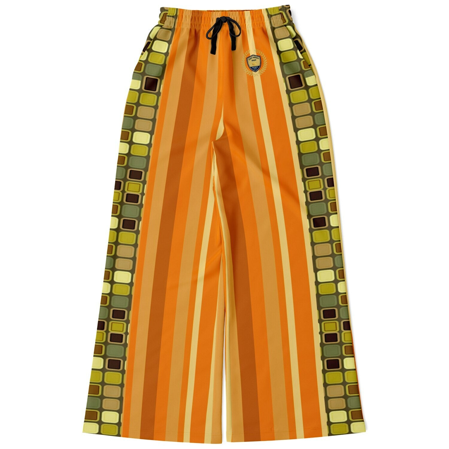 Sunshine of My Life in Green Igloo Eco-Poly Wide Leg Pants