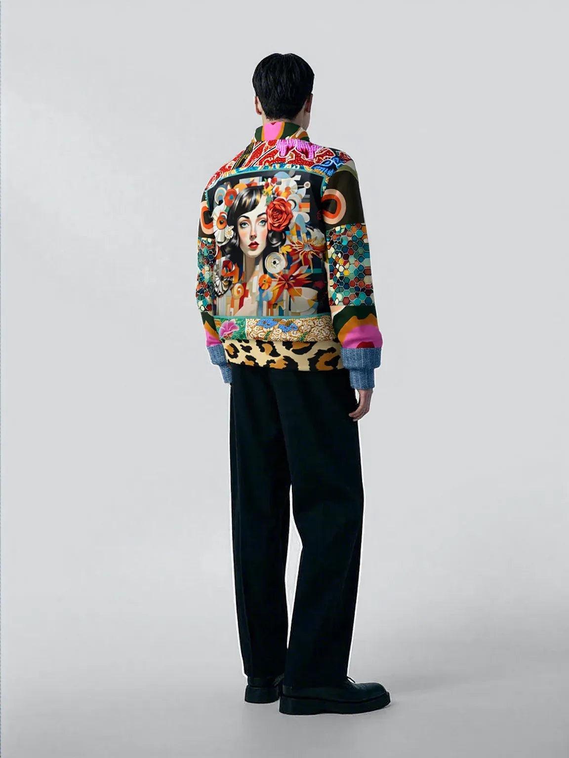 Sweet Clementine Deco Girl Patchwork Eco-Poly Unisex Track Jacket