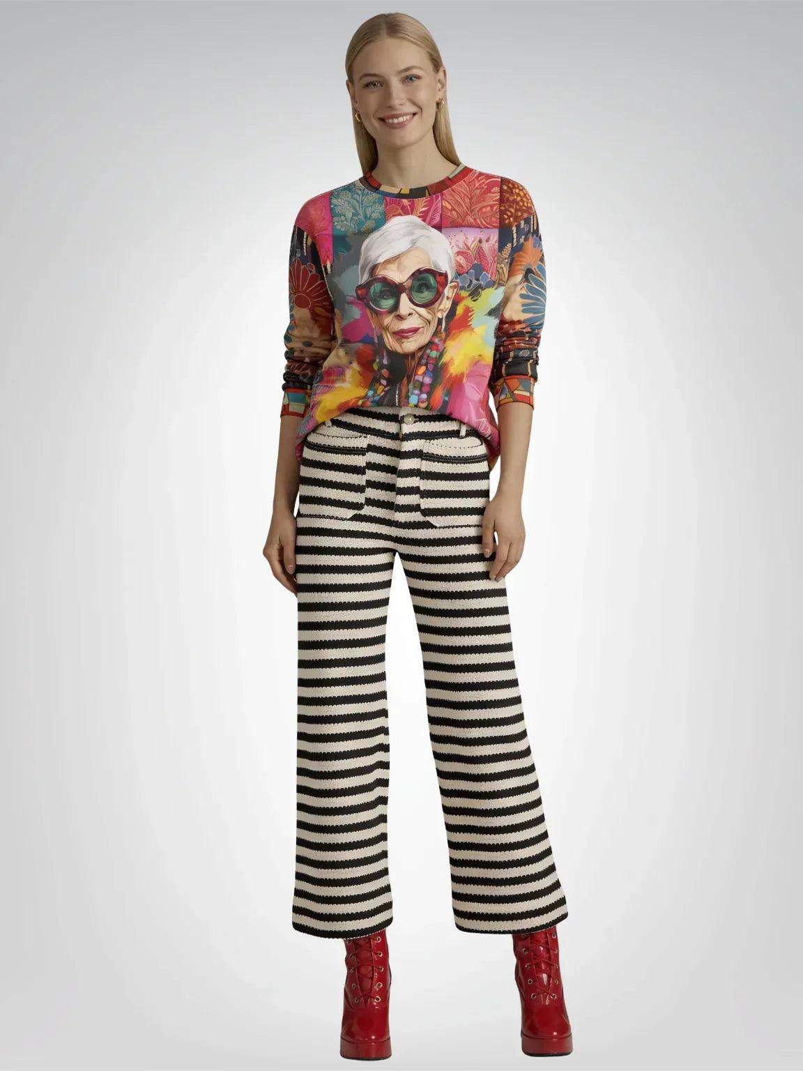The Boa in Me - Iris Apfel Patchwork Print Unisex Sweatshirt (Gold Label)