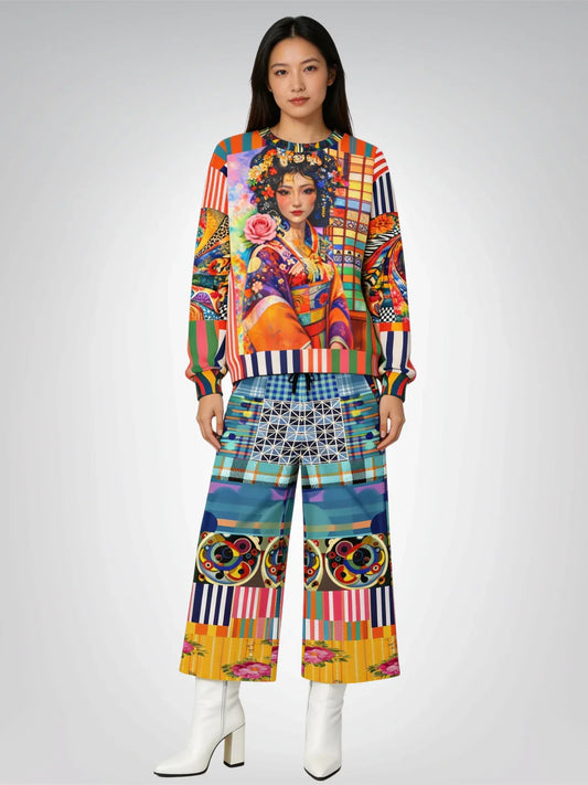 The Broken Woman of Demonia Eco-Poly Wide Leg Pants