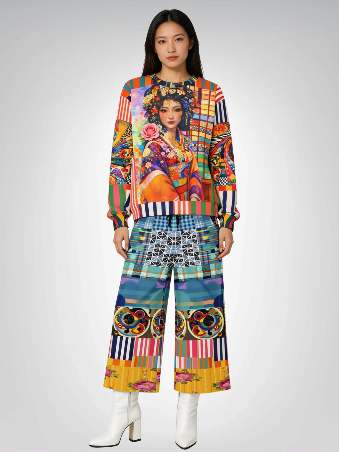 The Broken Woman of Demonia Eco-Poly Wide Leg Pants