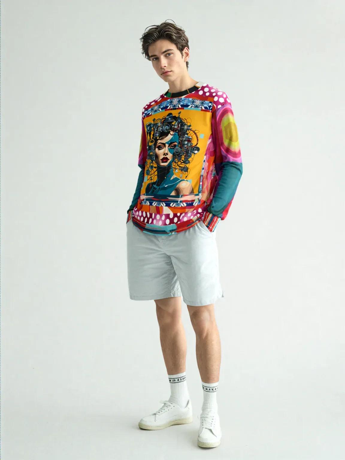 The Hybrid - Girl Machina in Yellow Unisex Sweatshirt (Gold Label)