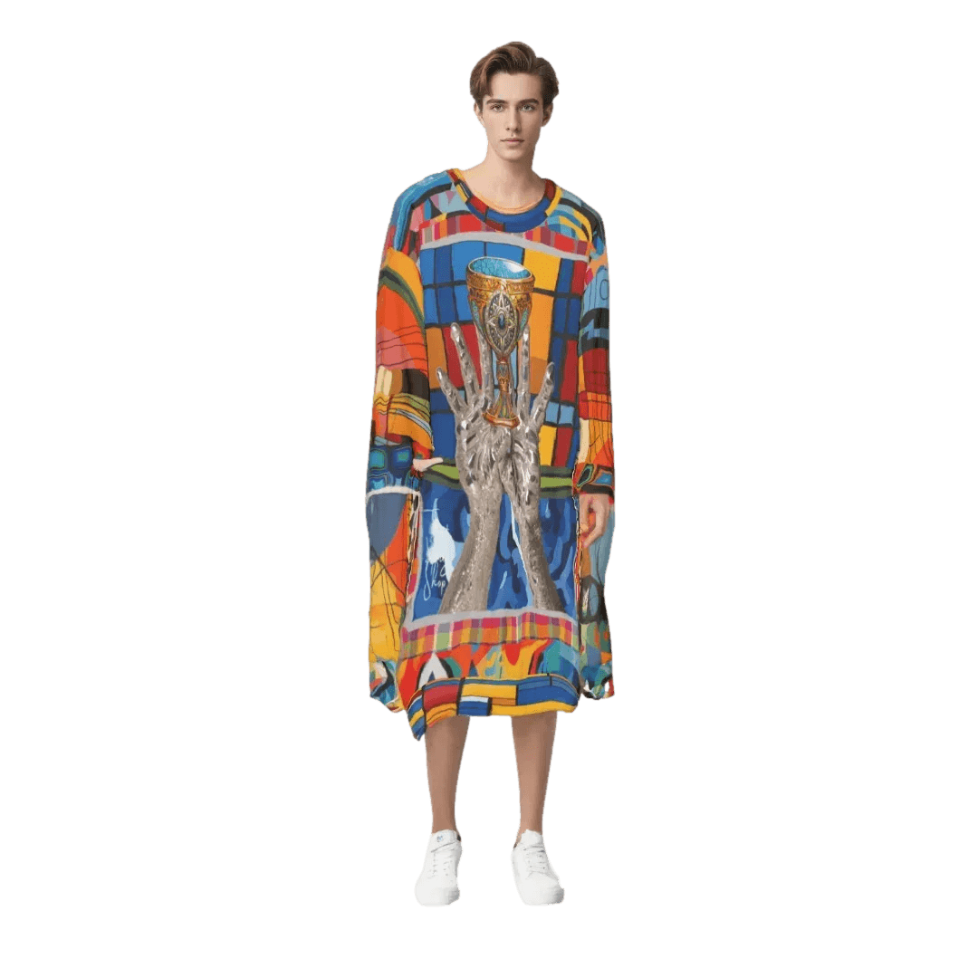The Offering Chalice Colorblock Print Unisex Sweatshirt (Gold Label)