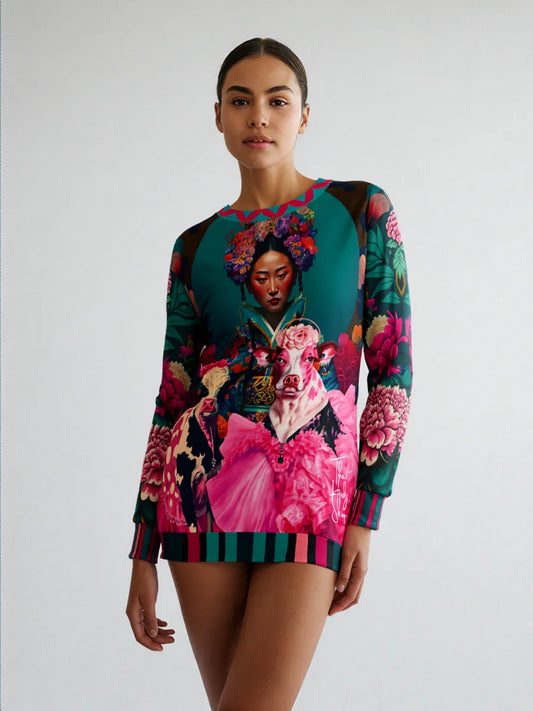 The Pouty Princesses Pop Art Unisex Sweatshirt (Gold Label)