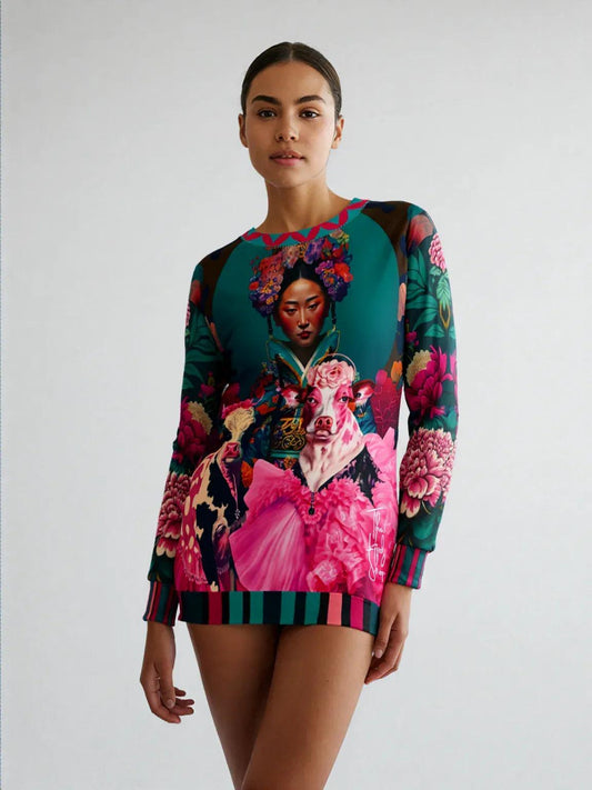 The Pouty Princesses Pop Art Unisex Sweatshirt (Gold Label)