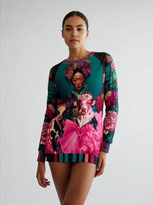 The Pouty Princesses Pop Art Unisex Sweatshirt (Gold Label)