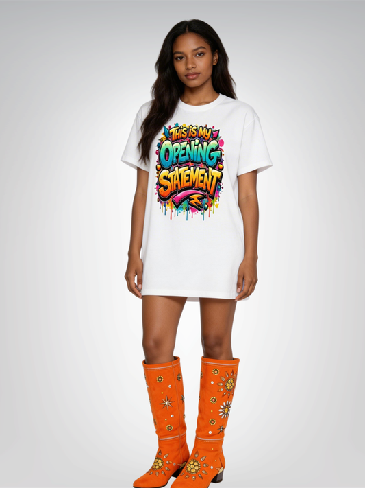This is My Opening Statement Graffiti Print Heavyweight Unisex Tee