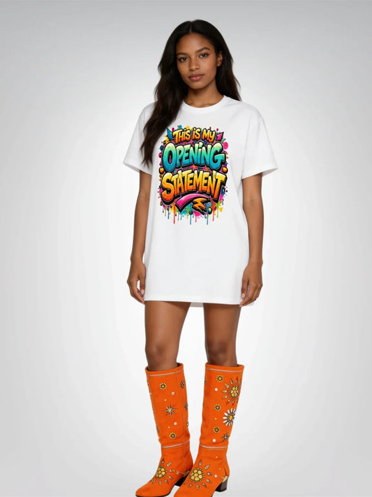 This is My Opening Statement Graffiti Print Heavyweight Unisex Tee