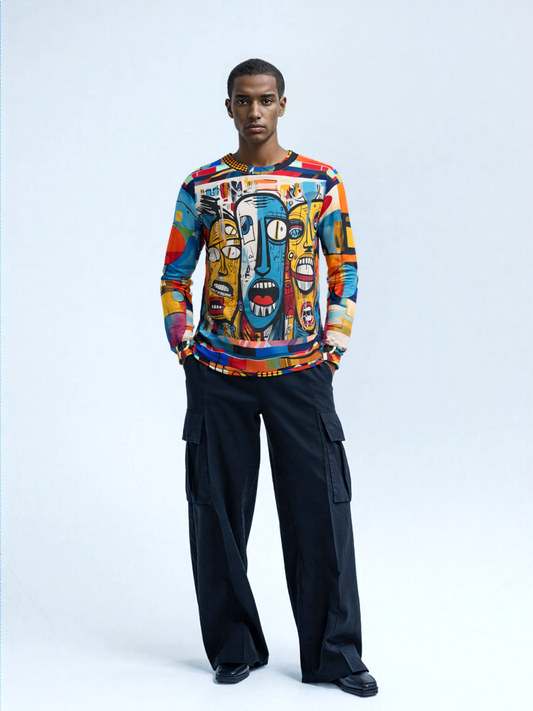 Three Lost Souls Abstract Graffiti Art Unisex Sweatshirt (Gold Label)