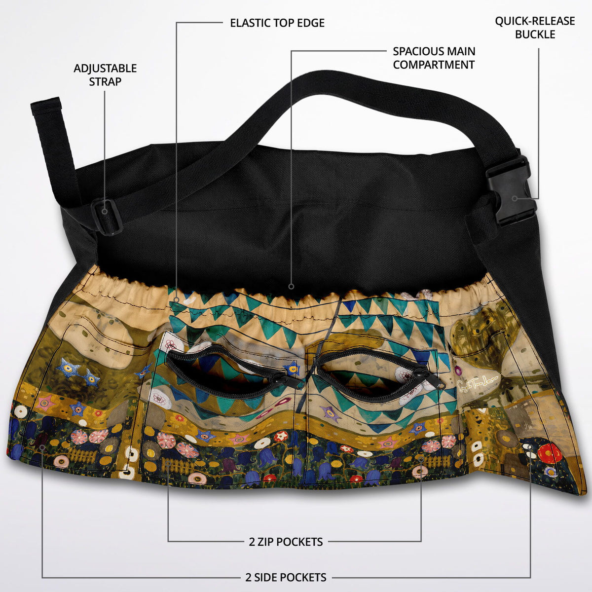 Time in Reflection - Klimt Garden Harvest Bag