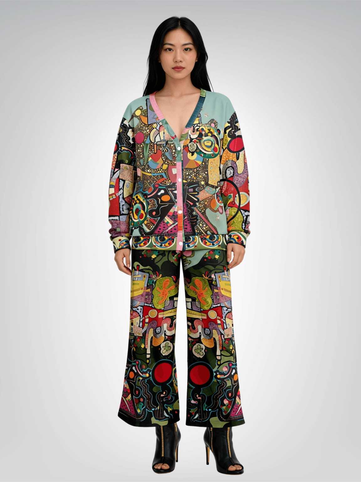 Tiptoe Through the Kandinskys Heavyweight Unisex Cardigan