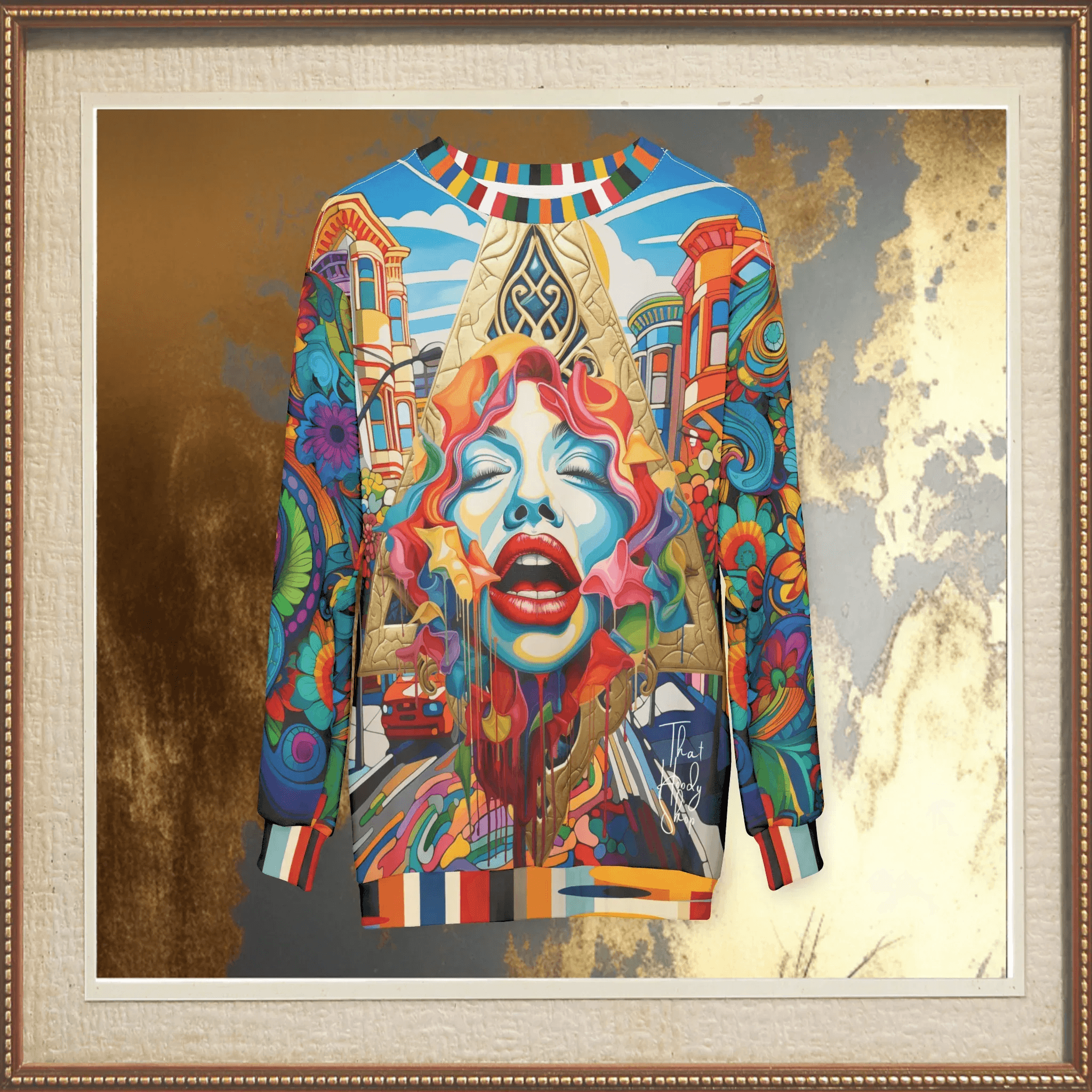 Trapped in Silence Pop Art Unisex Sweatshirt (Gold Label)