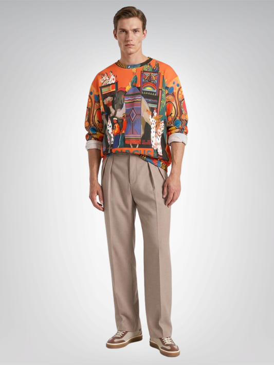 Traveling Circus Caravan in Sunset & Sky Unisex Sweatshirt (Gold Label)