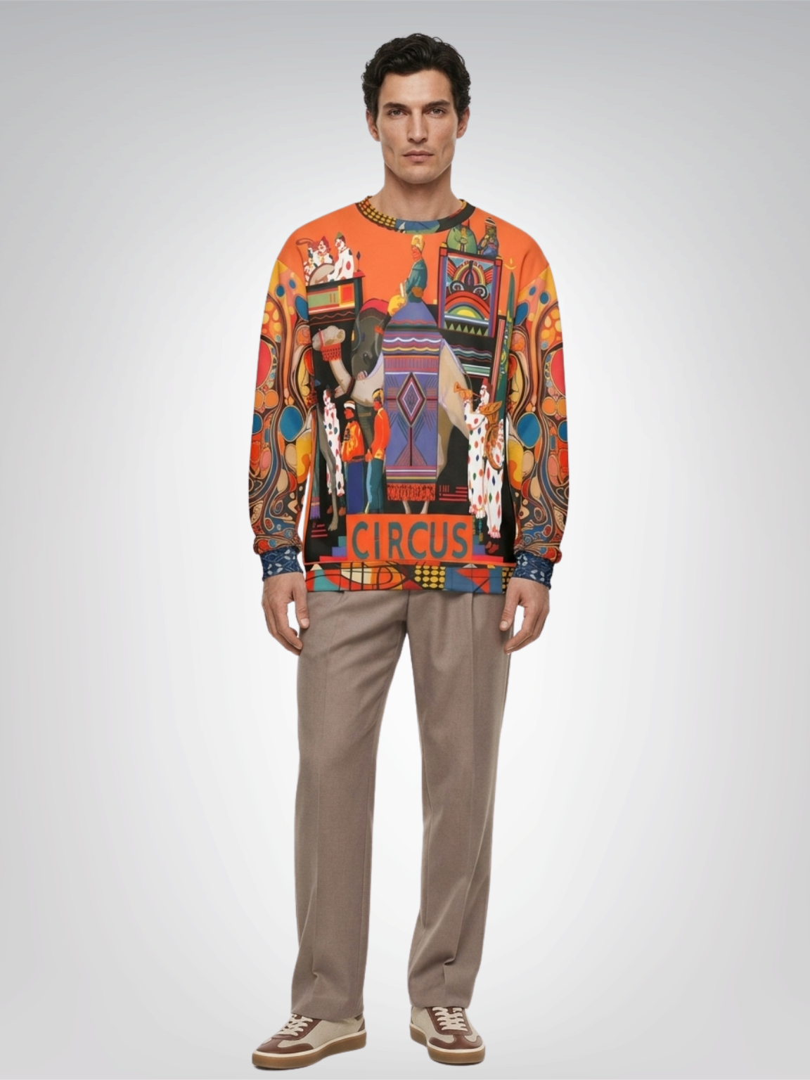 Traveling Circus Caravan in Sunset & Sky Unisex Sweatshirt (Gold Label)