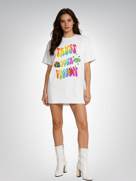 Trust Your Vision Hippie Print Heavyweight Unisex Tee