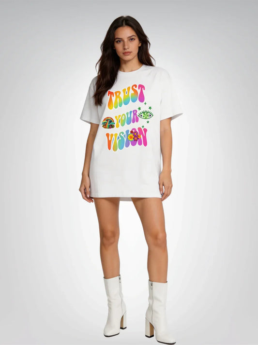Trust Your Vision Hippie Print Heavyweight Unisex Tee
