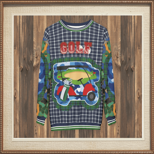 Ultimate Golf Mobile Tartan Plaid Unisex Sweatshirt (Gold Label)