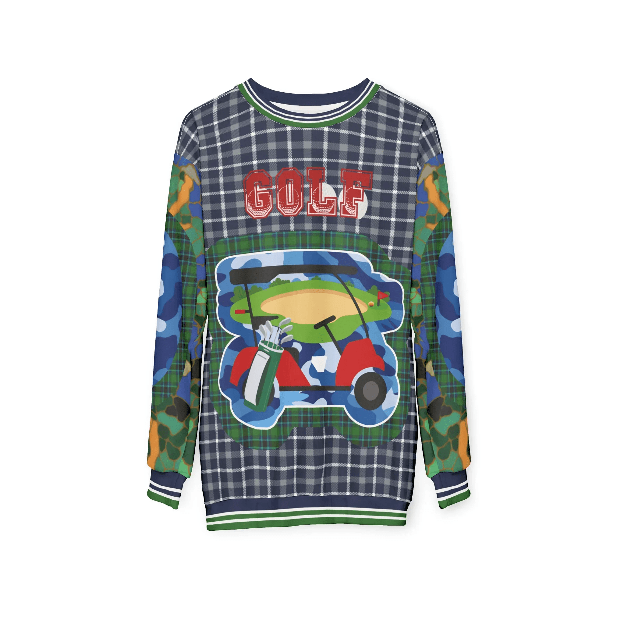 Ultimate Golf Mobile Tartan Plaid Unisex Sweatshirt (Gold Label)