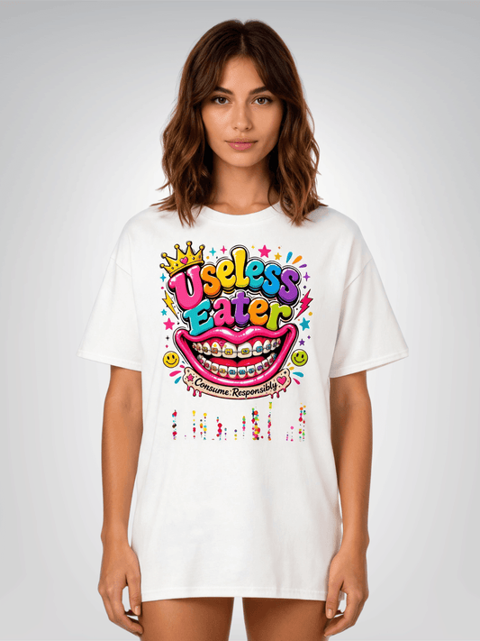 Useless Eater - Consume Responsibly - Social Commentary Heavyweight Unisex Tee