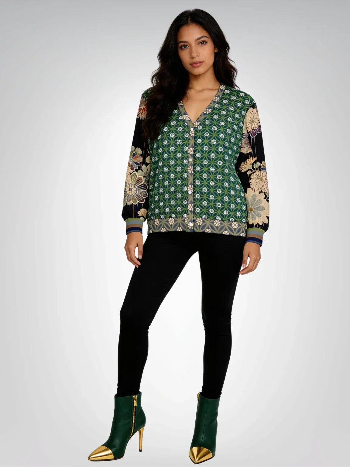 Vacation in Nantucket Floral Heavyweight Unisex Cardigan