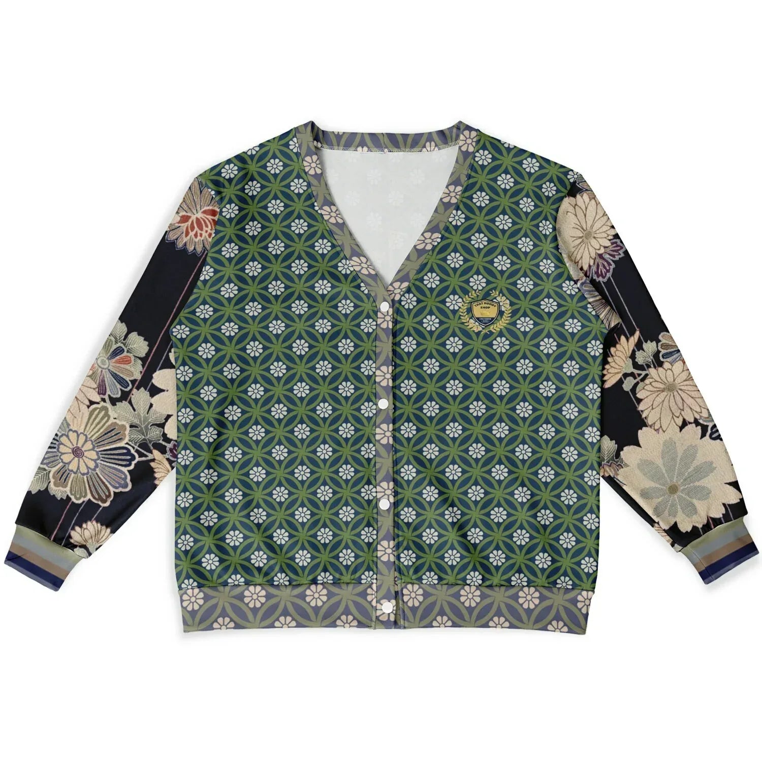 Vacation in Nantucket Floral Heavyweight Unisex Cardigan