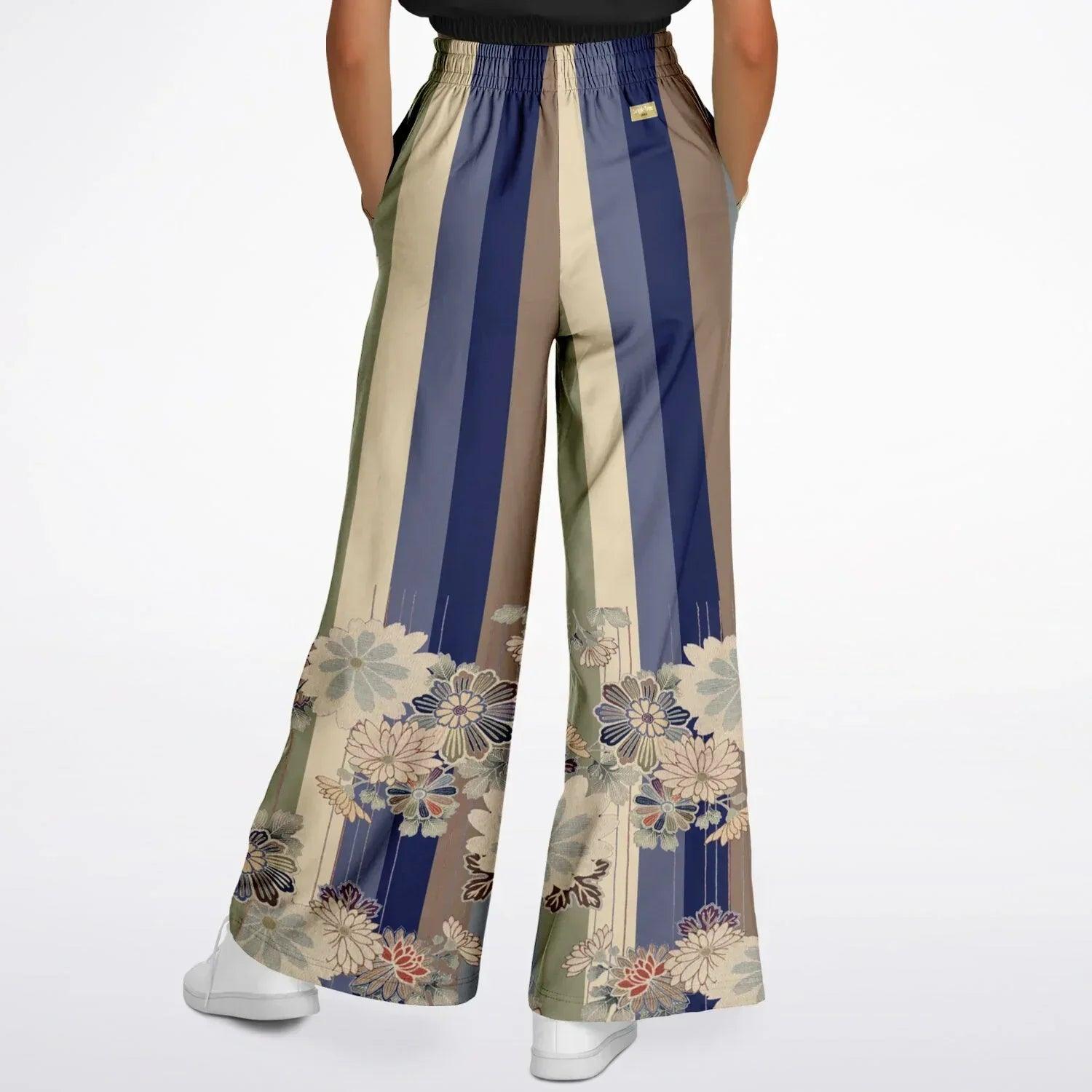 Vacation in Nantucket Stripe Eco-Poly Wide Leg Pants