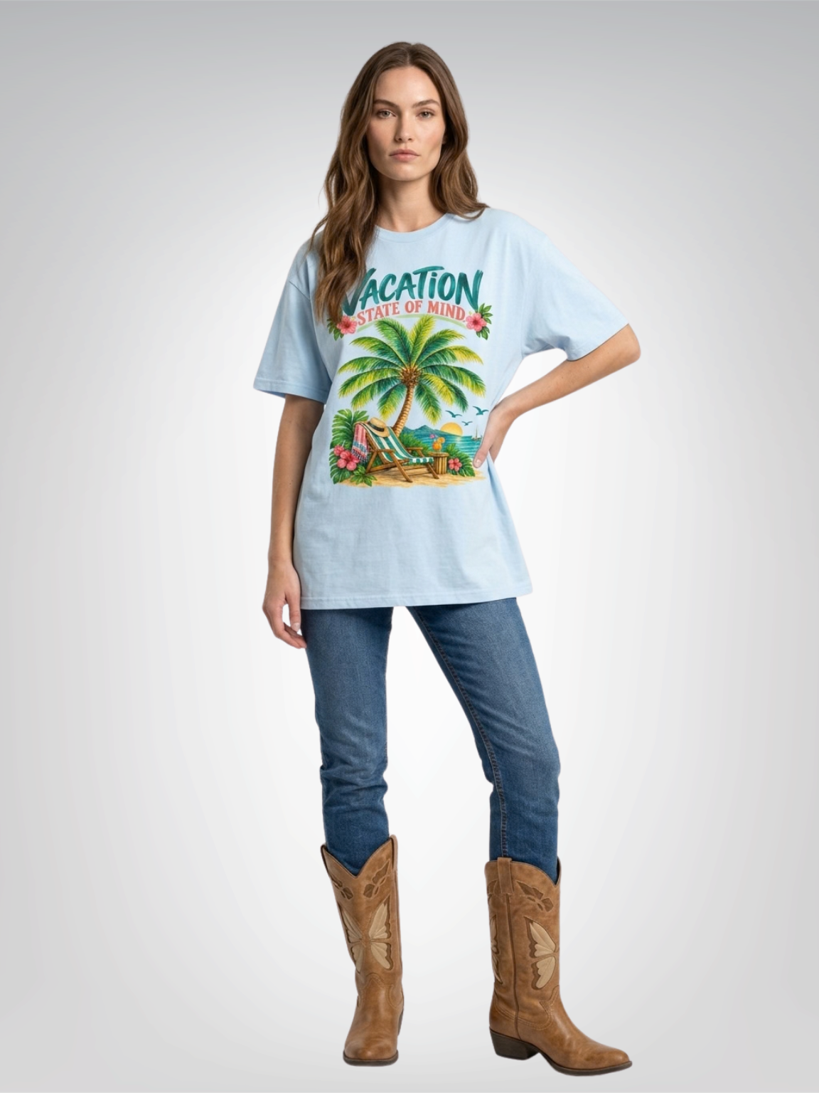 Vacation State of Mind - Palm Tree Edition Heavyweight Unisex Tee