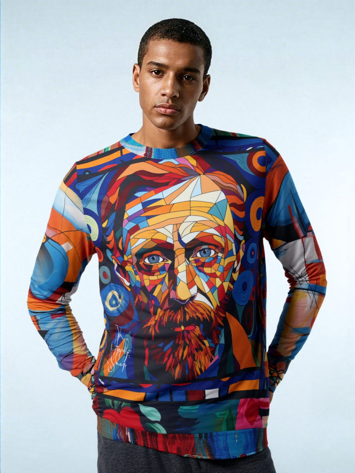 Van Gogh in Living Color Mosaic Print Unisex Sweatshirt (Gold Label)
