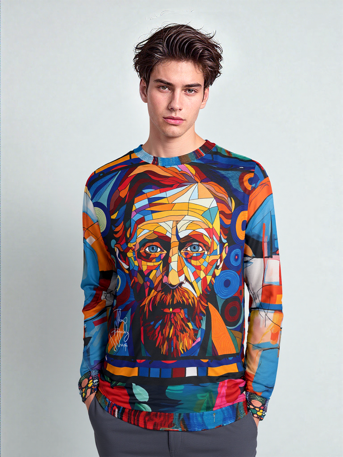 Van Gogh in Living Color Mosaic Print Unisex Sweatshirt (Gold Label)