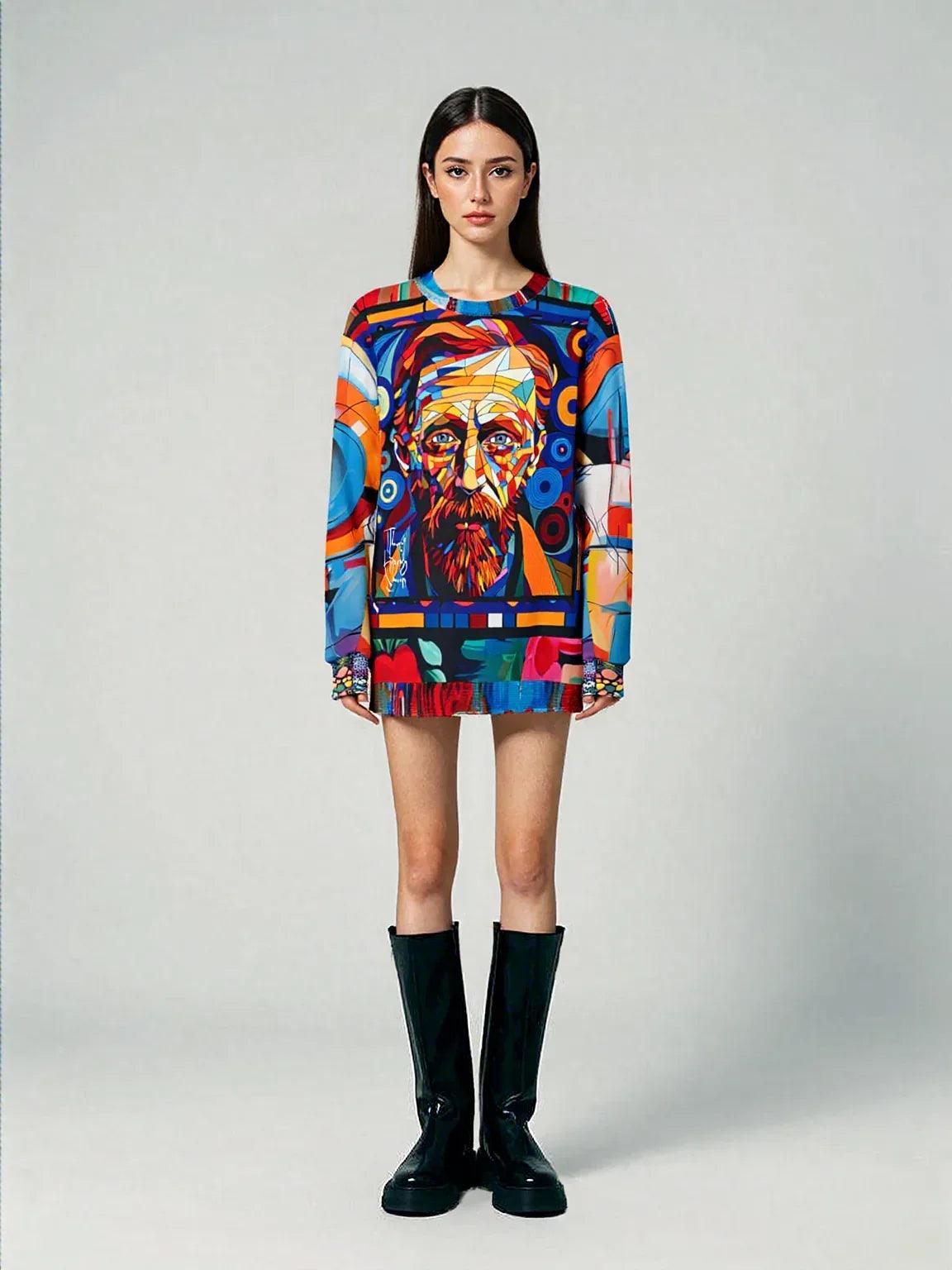 Van Gogh in Living Color Mosaic Print Unisex Sweatshirt (Gold Label)