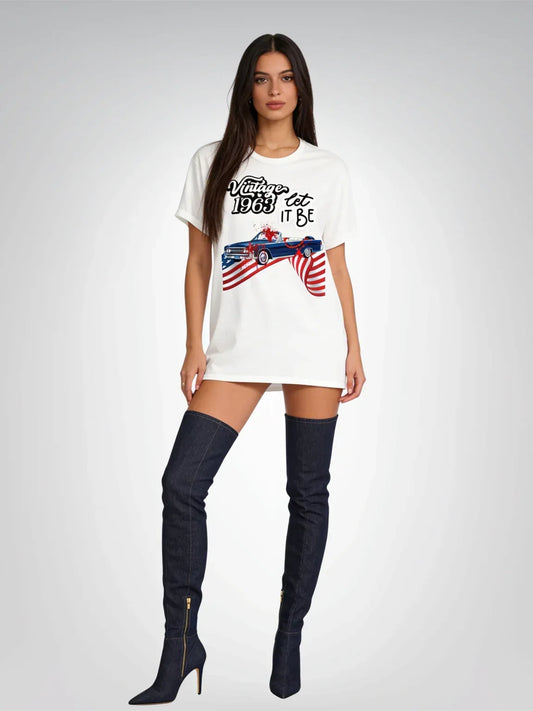 Vintage 1963 Convertible Social Commentary Heavyweight Unisex Tee