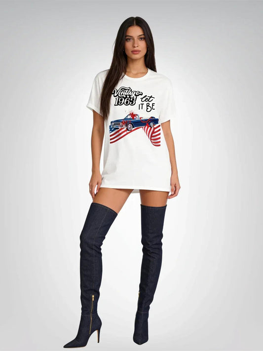 Vintage 1963 Convertible Social Commentary Heavyweight Unisex Tee