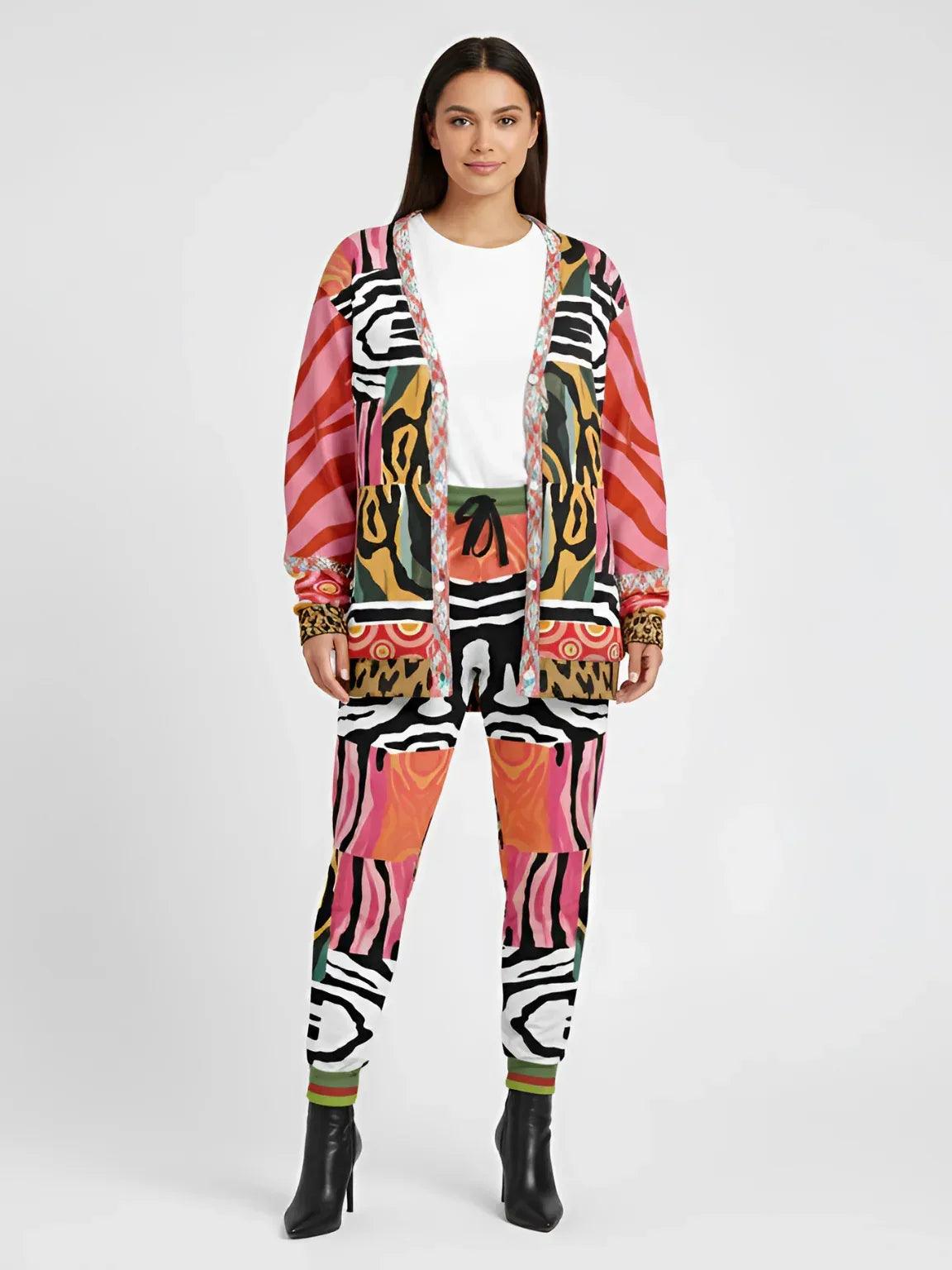 Walk on the Wild Side Zebra Stripes Heavyweight Unisex Cardigan