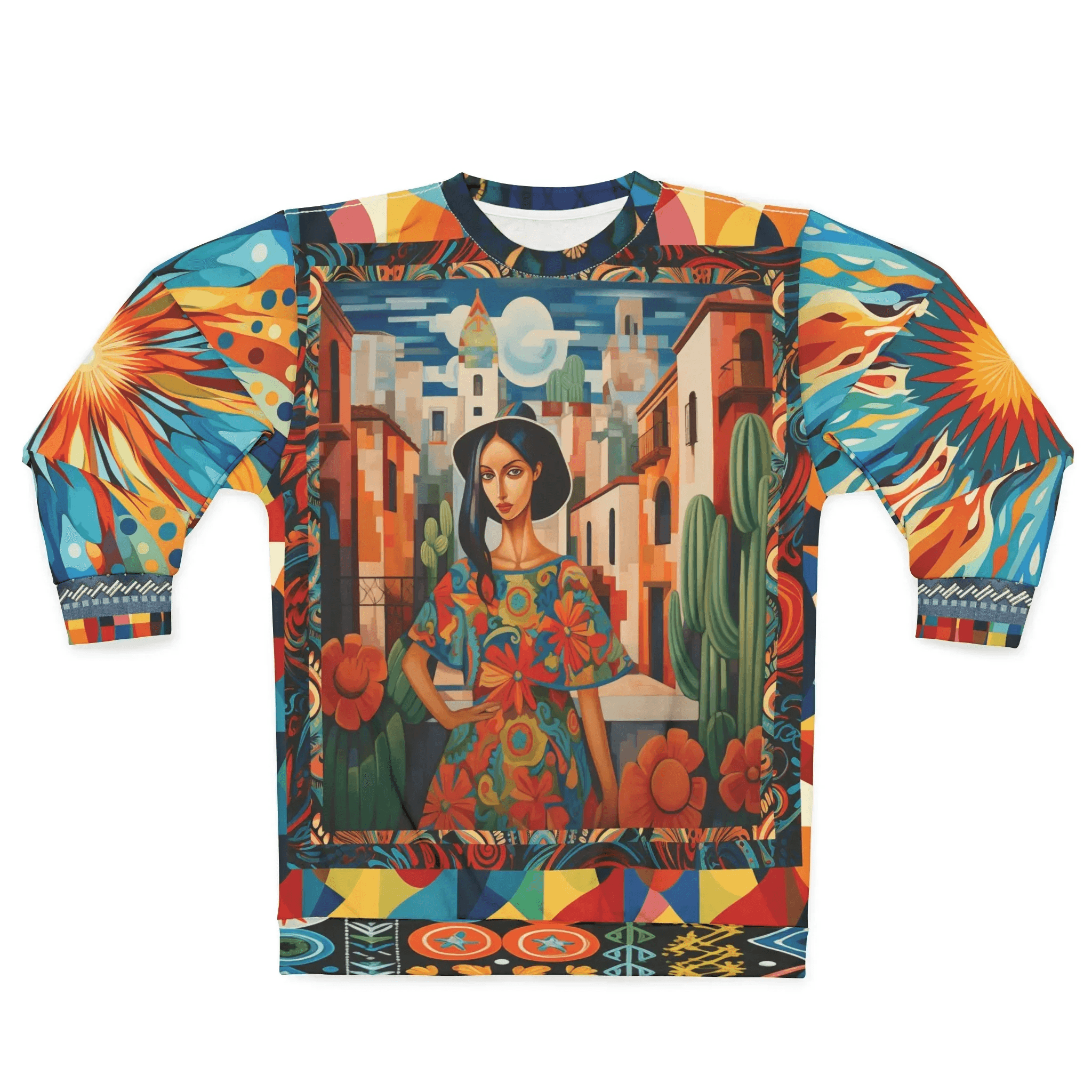 Walking the Promenade in Puebla Unisex Sweatshirt (Gold Label)