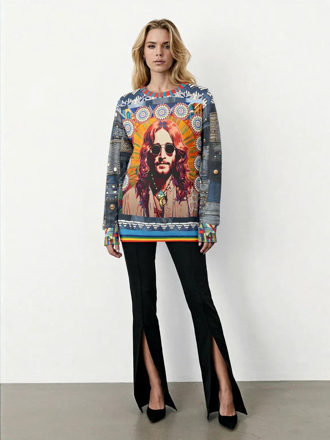 Jesus of Nazareth Retro Woodstock Edition Unisex Sweatshirt (Gold Label)