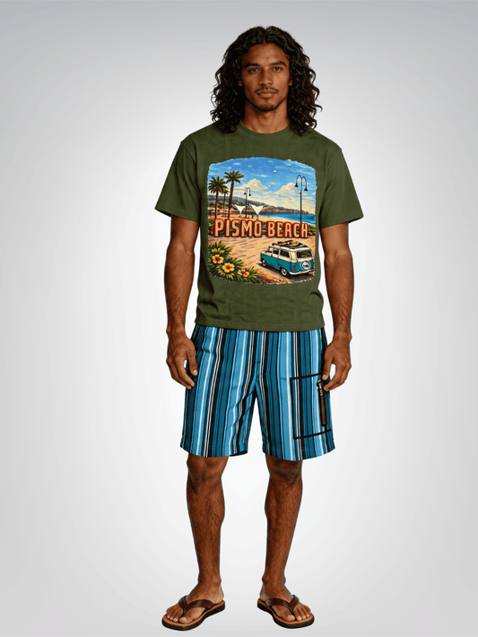 Welcome to Pismo Beach - Hippie Bus Edition - Heavyweight Tee
