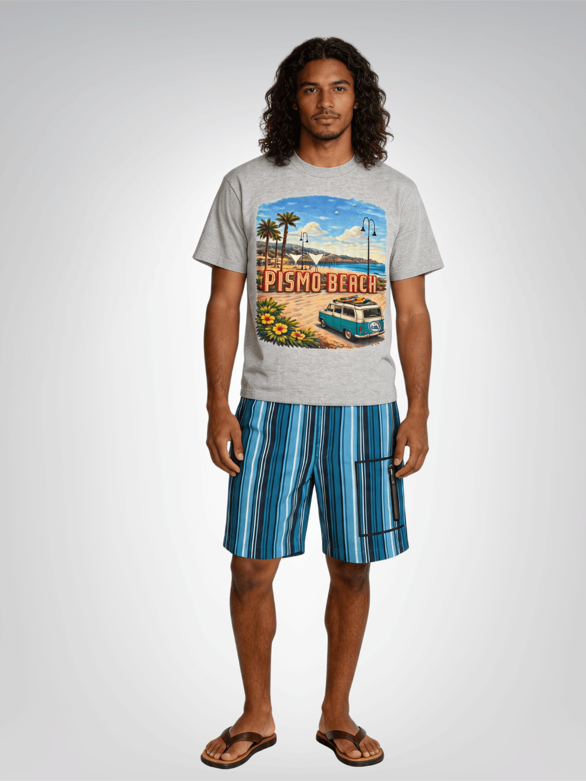Welcome to Pismo Beach - Hippie Bus Edition - Heavyweight Tee