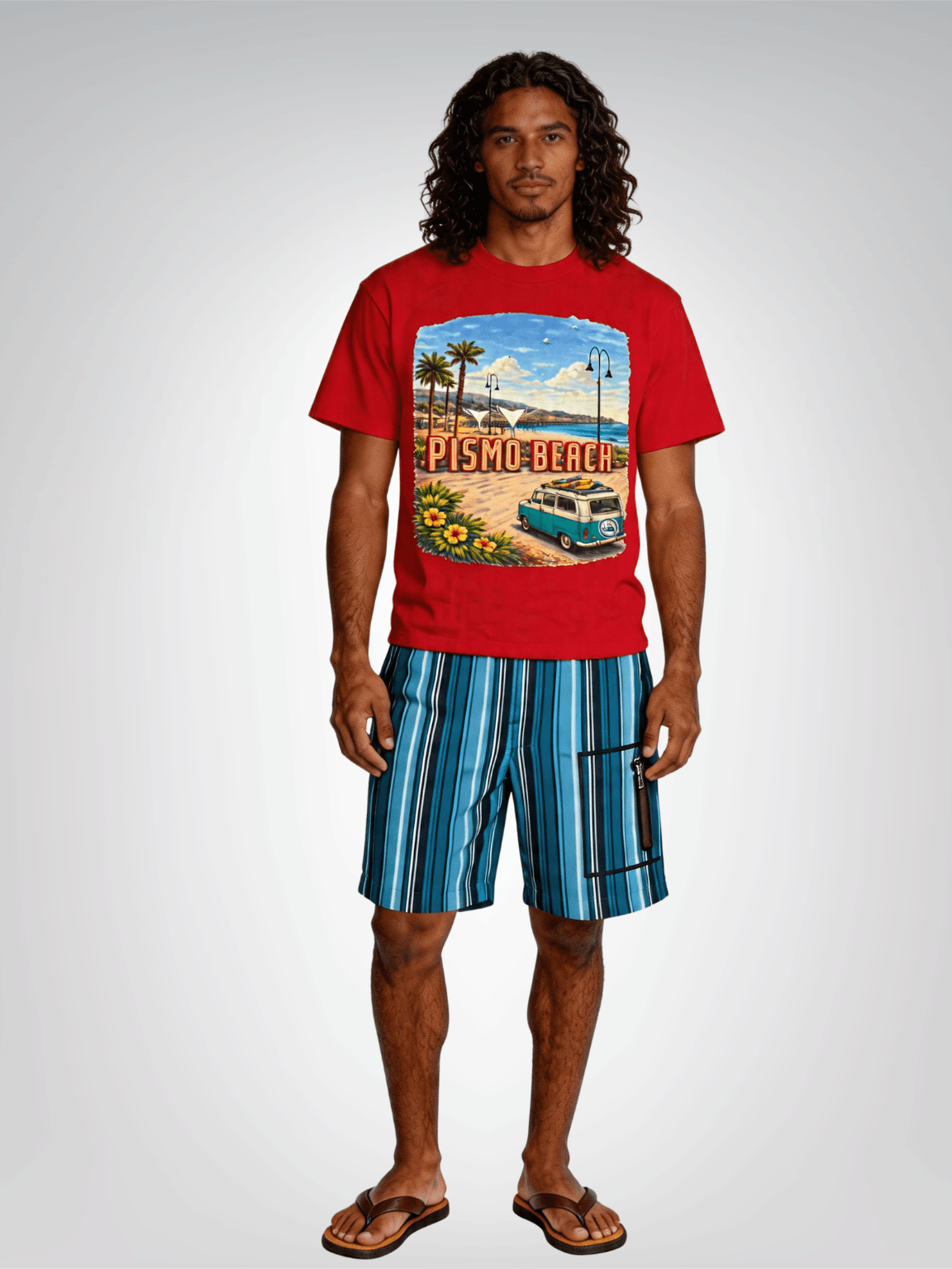 Welcome to Pismo Beach - Hippie Bus Edition - Heavyweight Tee