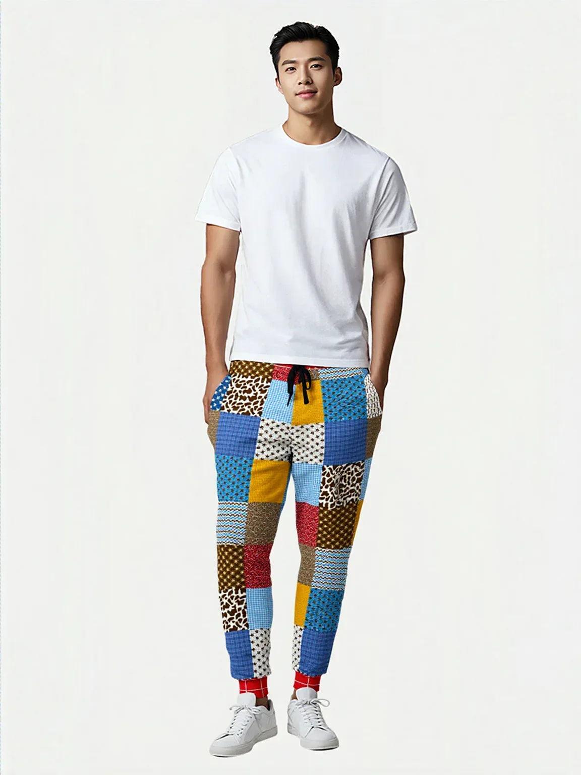 Western Edition Country Patchwork Eco-Poly Unisex Joggers