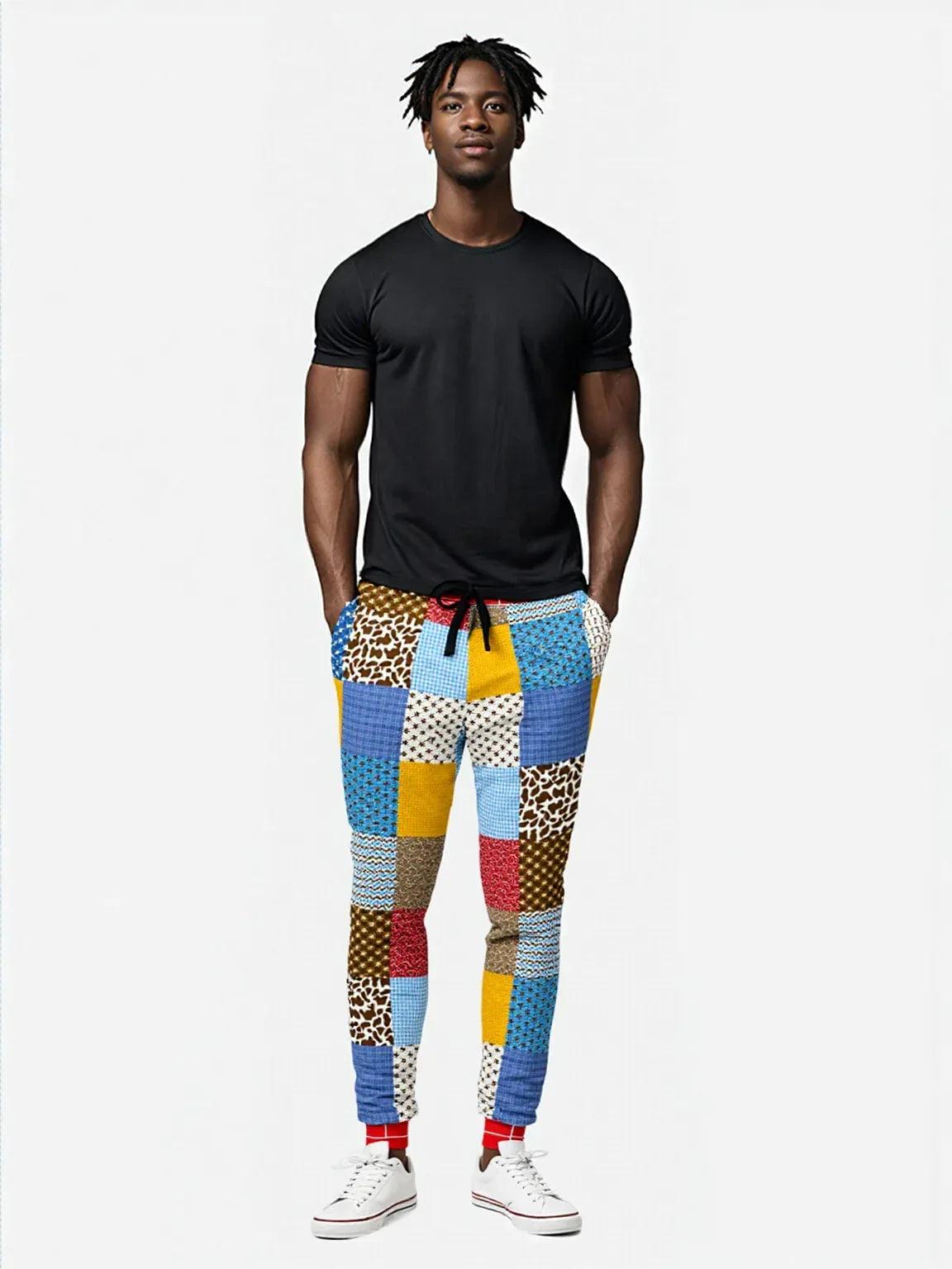 Western Edition Country Patchwork Eco-Poly Unisex Joggers