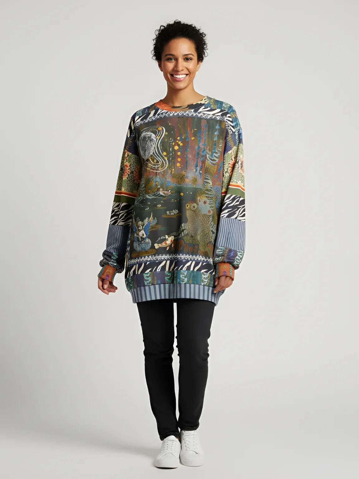 Wiosna Waterway in Deco Fantasy - Janoszanka - Unisex Sweatshirt (Gold Label)