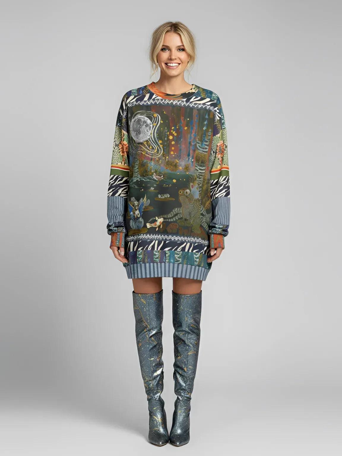 Wiosna Waterway in Deco Fantasy - Janoszanka - Unisex Sweatshirt (Gold Label)