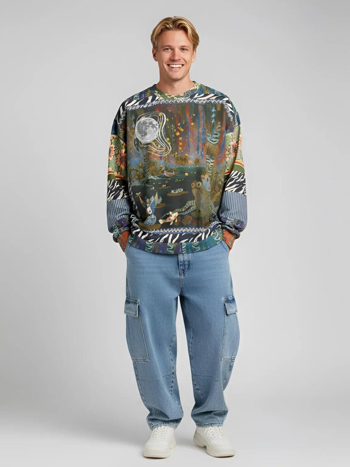 Wiosna Waterway in Deco Fantasy - Janoszanka - Unisex Sweatshirt (Gold Label)