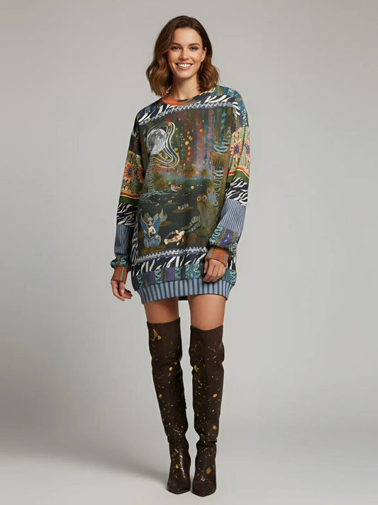 Wiosna Waterway in Deco Fantasy - Janoszanka - Unisex Sweatshirt (Gold Label)