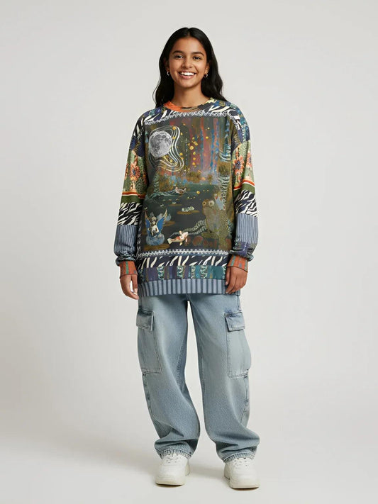 Wiosna Waterway in Deco Fantasy - Janoszanka - Unisex Sweatshirt (Gold Label)