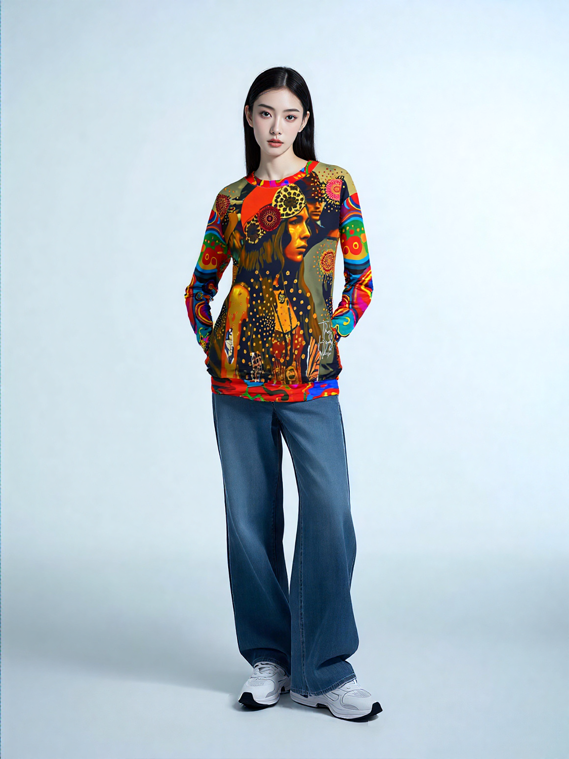 Woodstock Girl Mandala Unisex Sweatshirt (Gold Label)