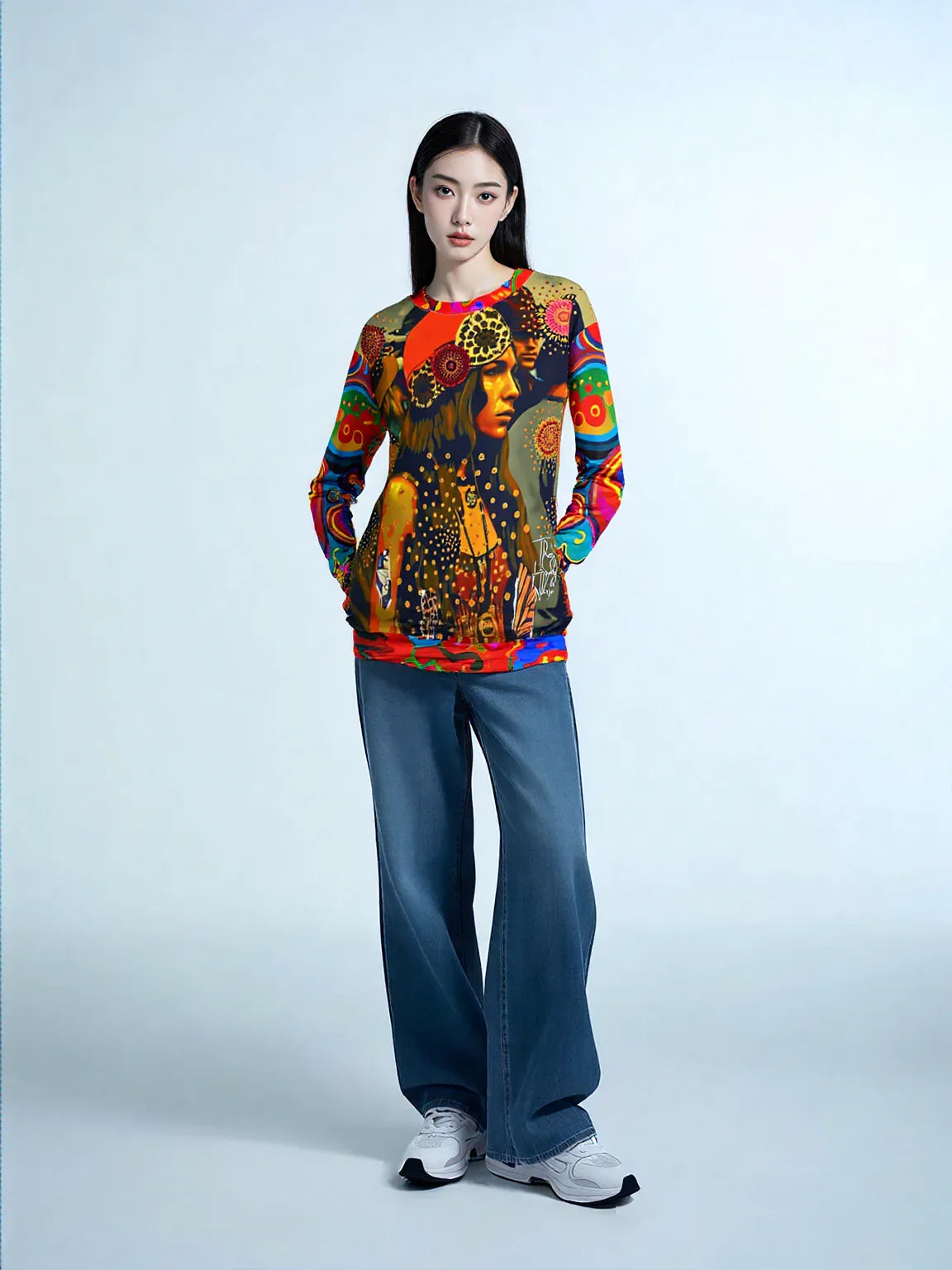 Woodstock Girl Mandala Unisex Sweatshirt (Gold Label)