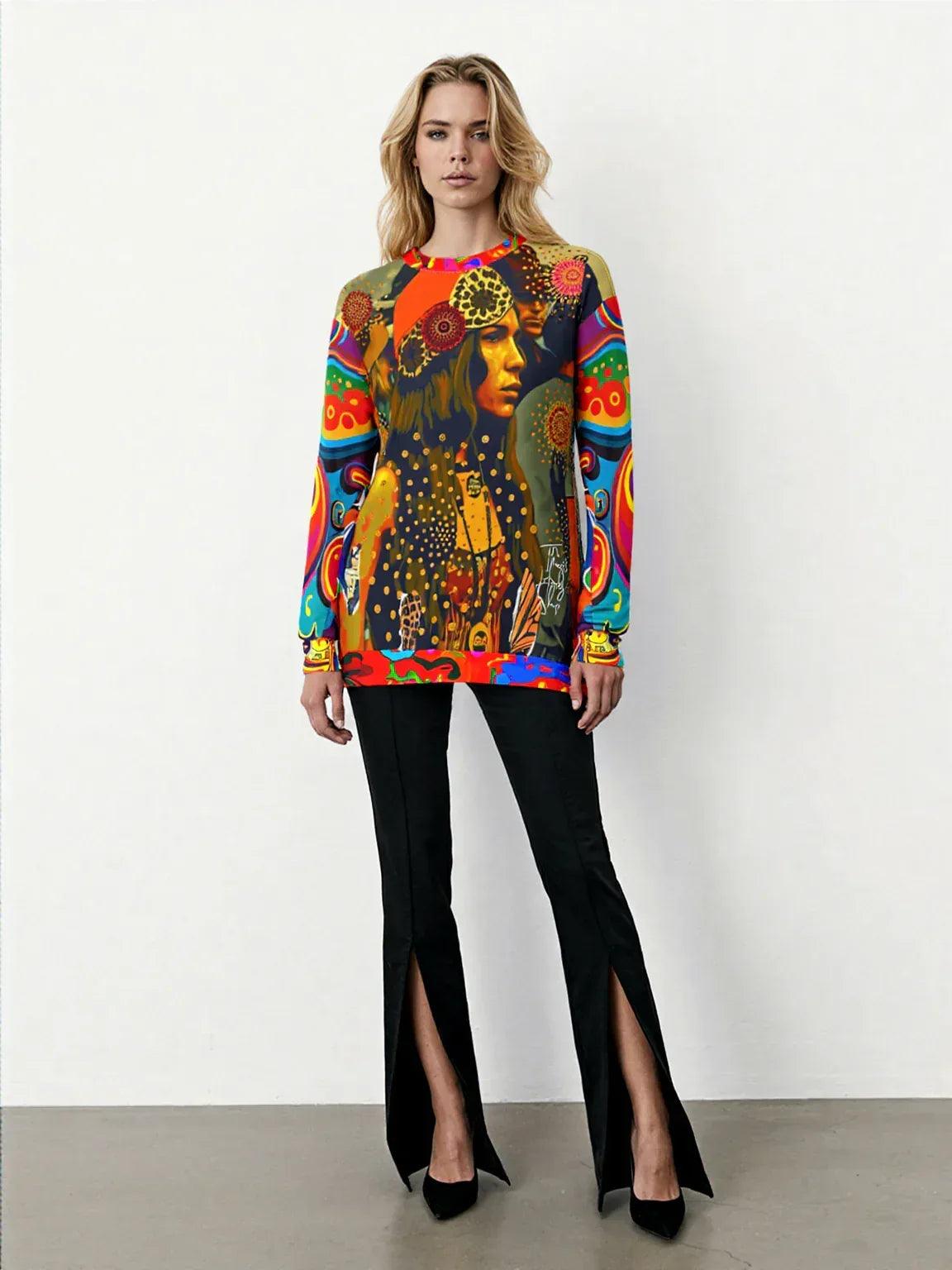 Woodstock Girl Mandala Unisex Sweatshirt (Gold Label)