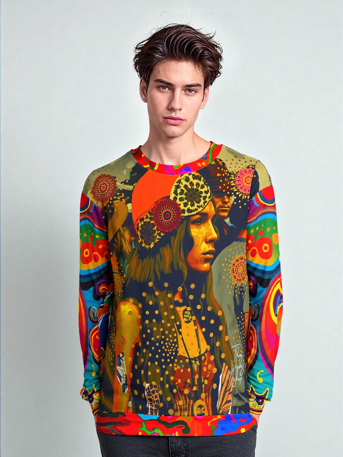 Woodstock Girl Mandala Unisex Sweatshirt (Gold Label)